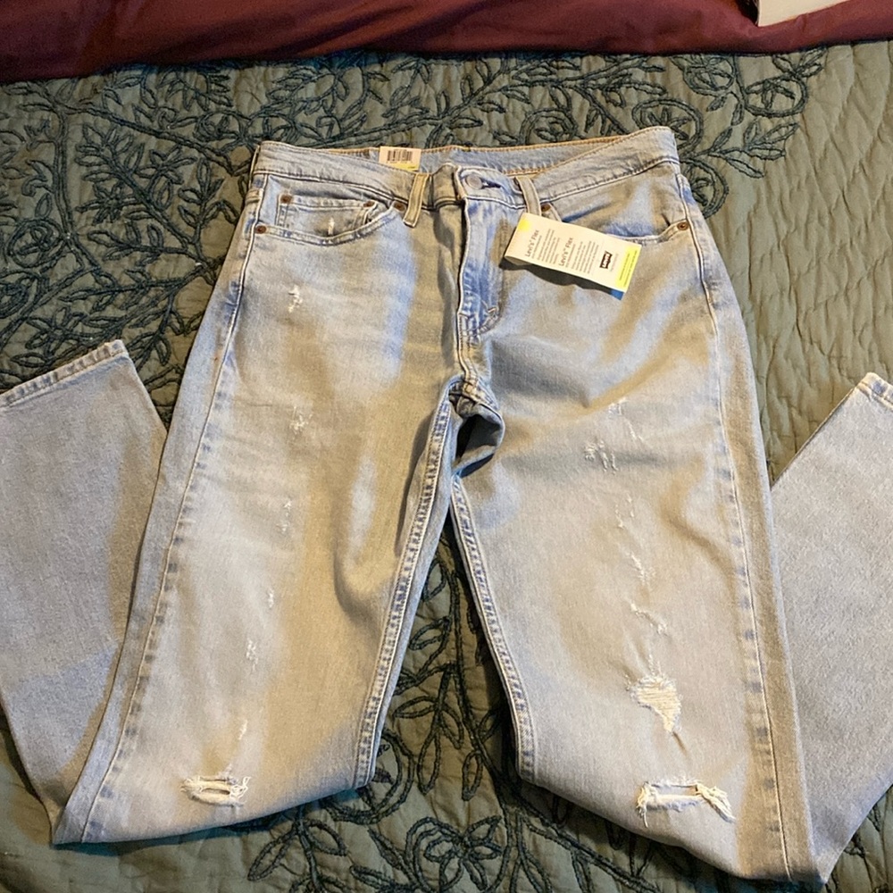 LEVI’S 511 Slim stretch 32 x32 jean ms light wash blue slight distress